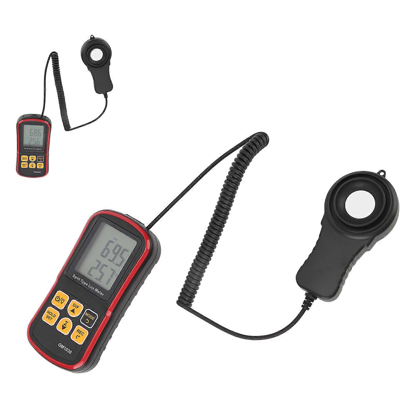 Handheld Light Meter Digital Illuminance Meter Digital Luxmeter High Accuracy Luminometer Photometer with Bluetooth APP Software Computer Software Da