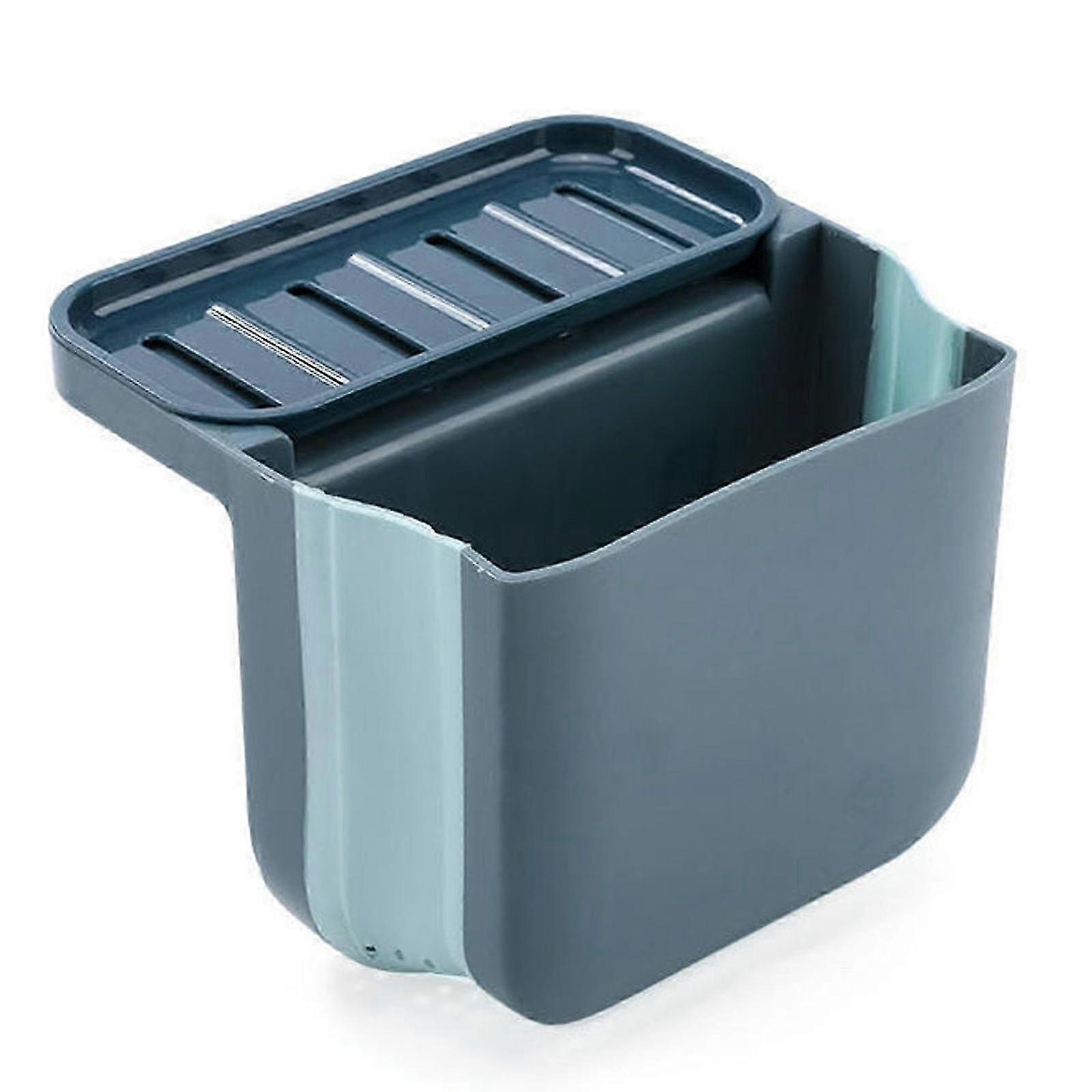 Dish Organizer Suction Cup Kitchen Sink Strainer Drain Rack Foldable Soap Sponge Holder Vegetable Leftovers Drainer