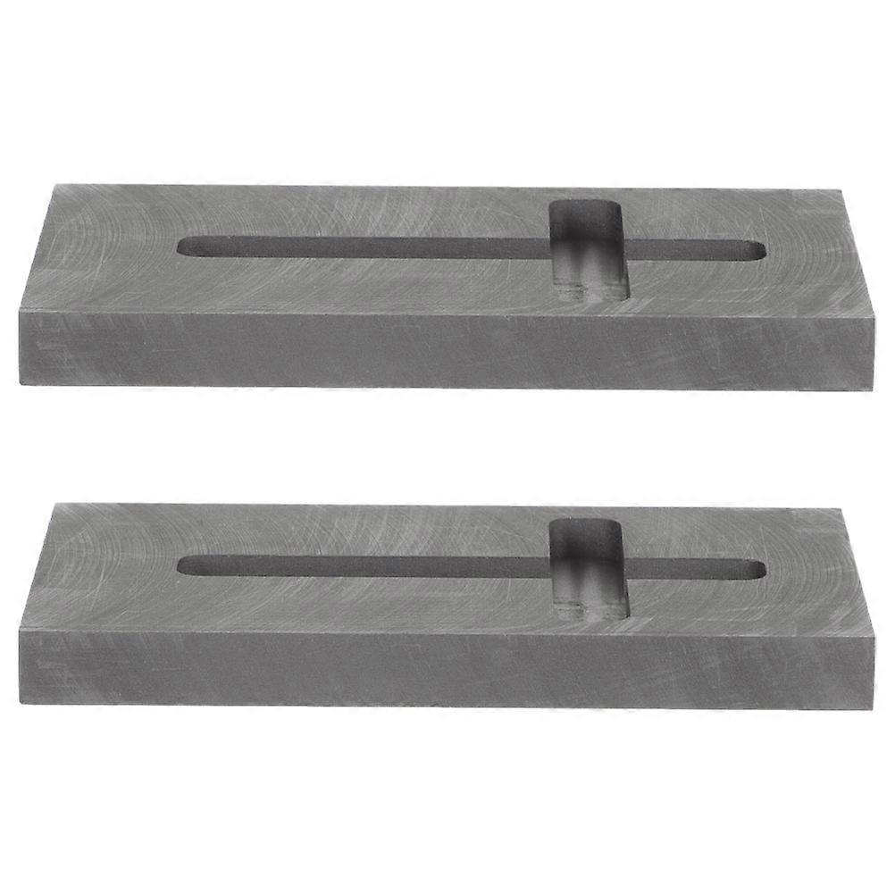 Melting Mold Graphite Ingot Mold For Metal Casting High Temperature Melting Industrial Use 8.80X4.90X1.40CM 2Pcs