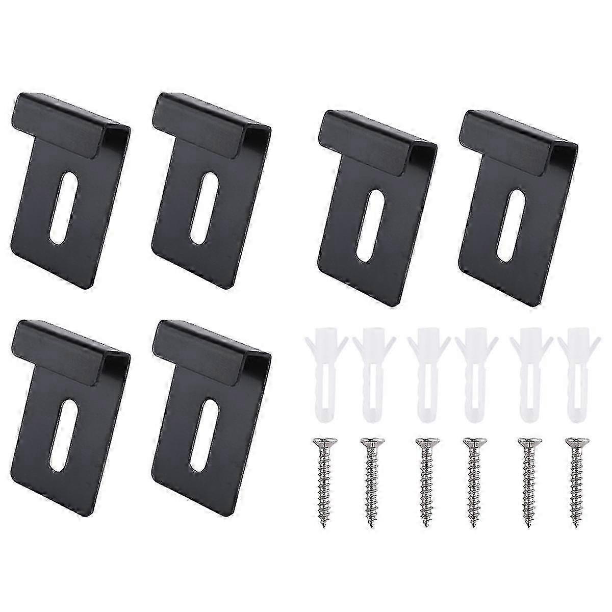 6Pcs Metal Mirror Clips 3/4 Wide Channel - Large Heavy Retainer Clips for Mirrors, Mirror Hardware