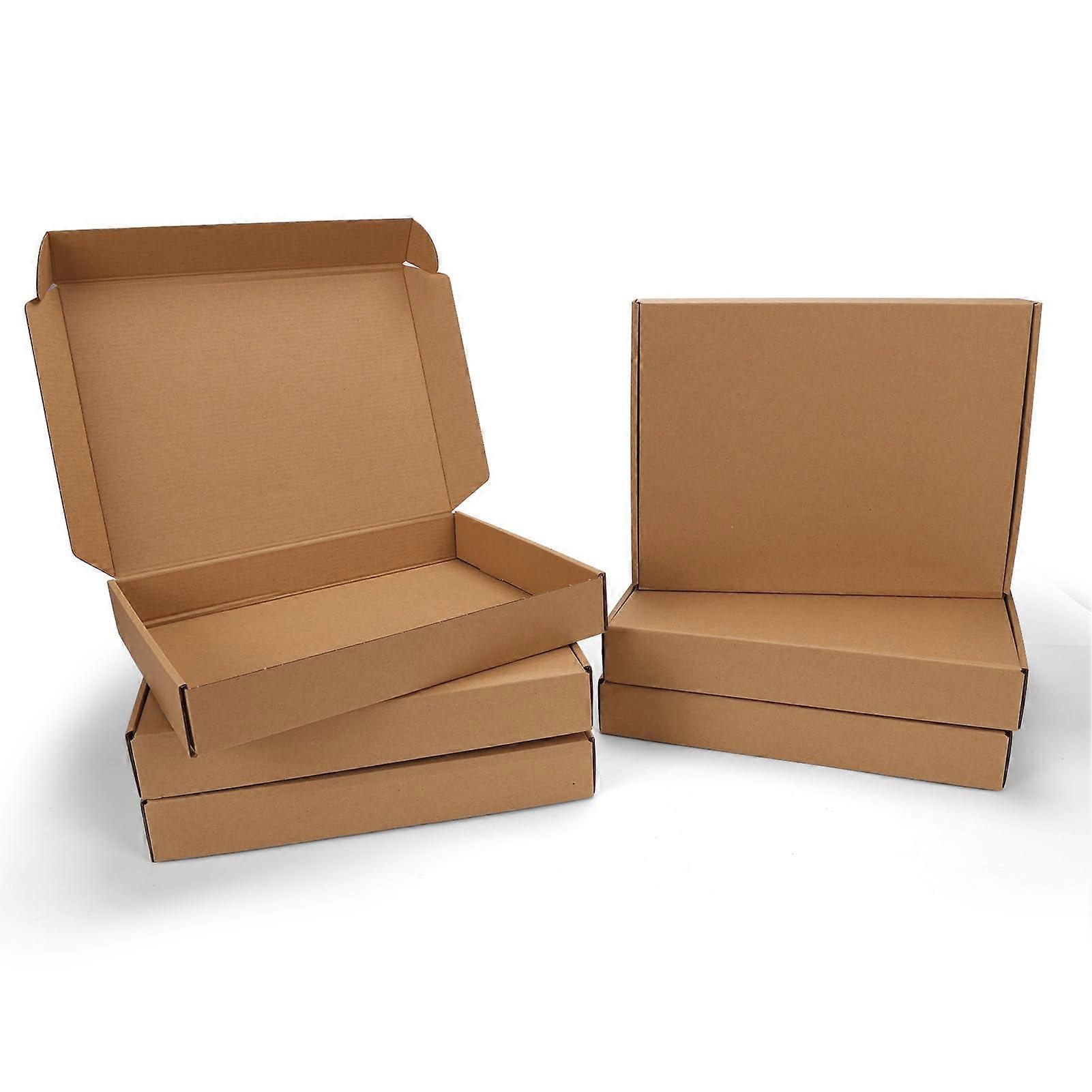 6 Pack Cardboard Postal Boxes 13x10x2 Inch for Shipping Small Items and Gift Wrapping