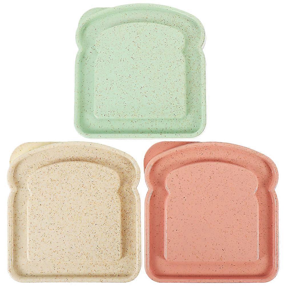 Lunch Sandwich Containers Sealable Picnic Accessories 13.00X12.30X4.00CM 3Pcs