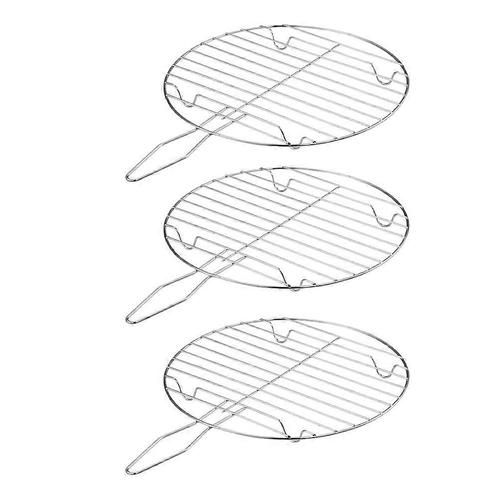 Grill Toppers For Outdoor Grill Round Barbecue Net Non-Stick Iron Barbecue Grill Mesh 3Pack