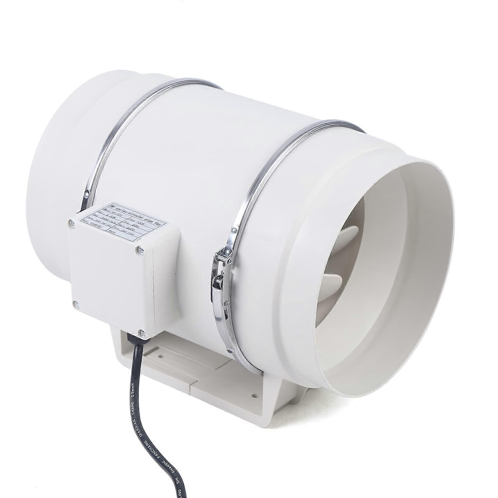 195 mm Duct Fan, 900 m/h, Inline Extractor Fan for Conservatory, Greenhouse, Basement (130W)