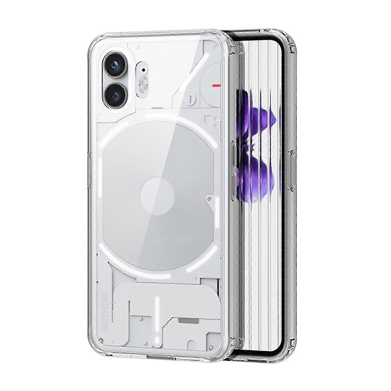 Clear Case for Nothing Phone 2, Hard PC Back + Soft TPU Bumper Crystal Clear Slim Fit Lightweight Transparent Cover