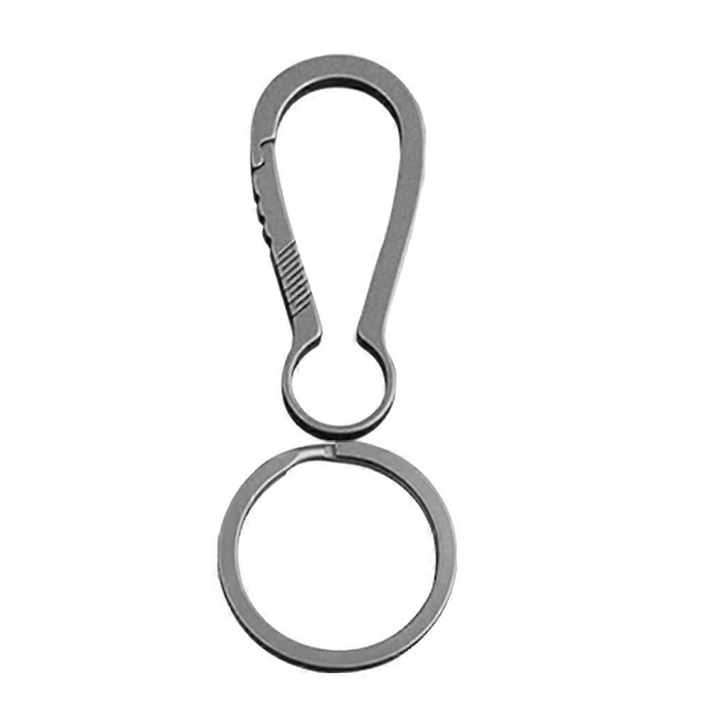 Metal Key Chain Hook Daily Use Titanium Alloy Keychain Tool 6X2.5cm Simple Design 1Pack