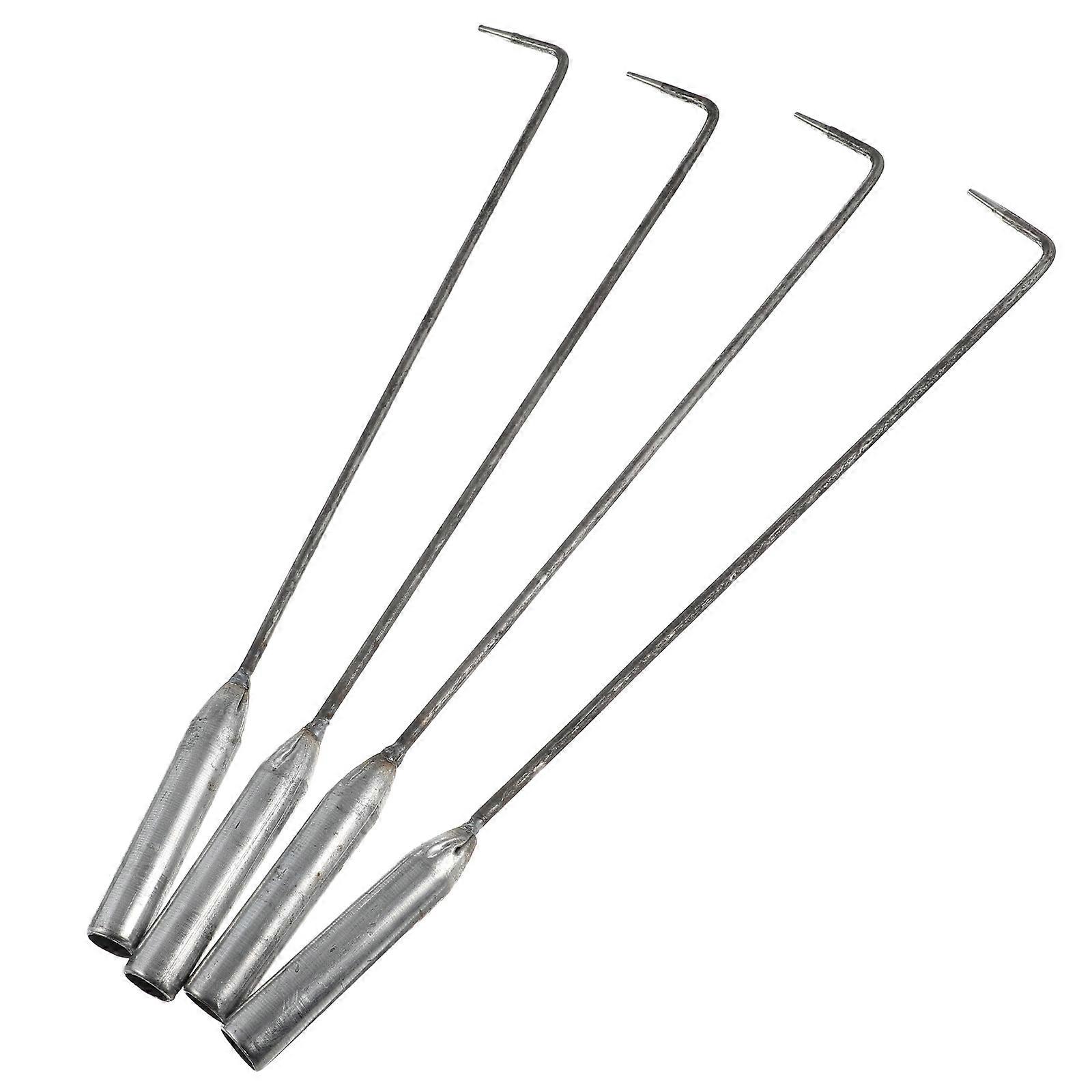 4pcs Long Handle Stove Hooks for Barbecue Ash with Fire Poker in Assorted Colors