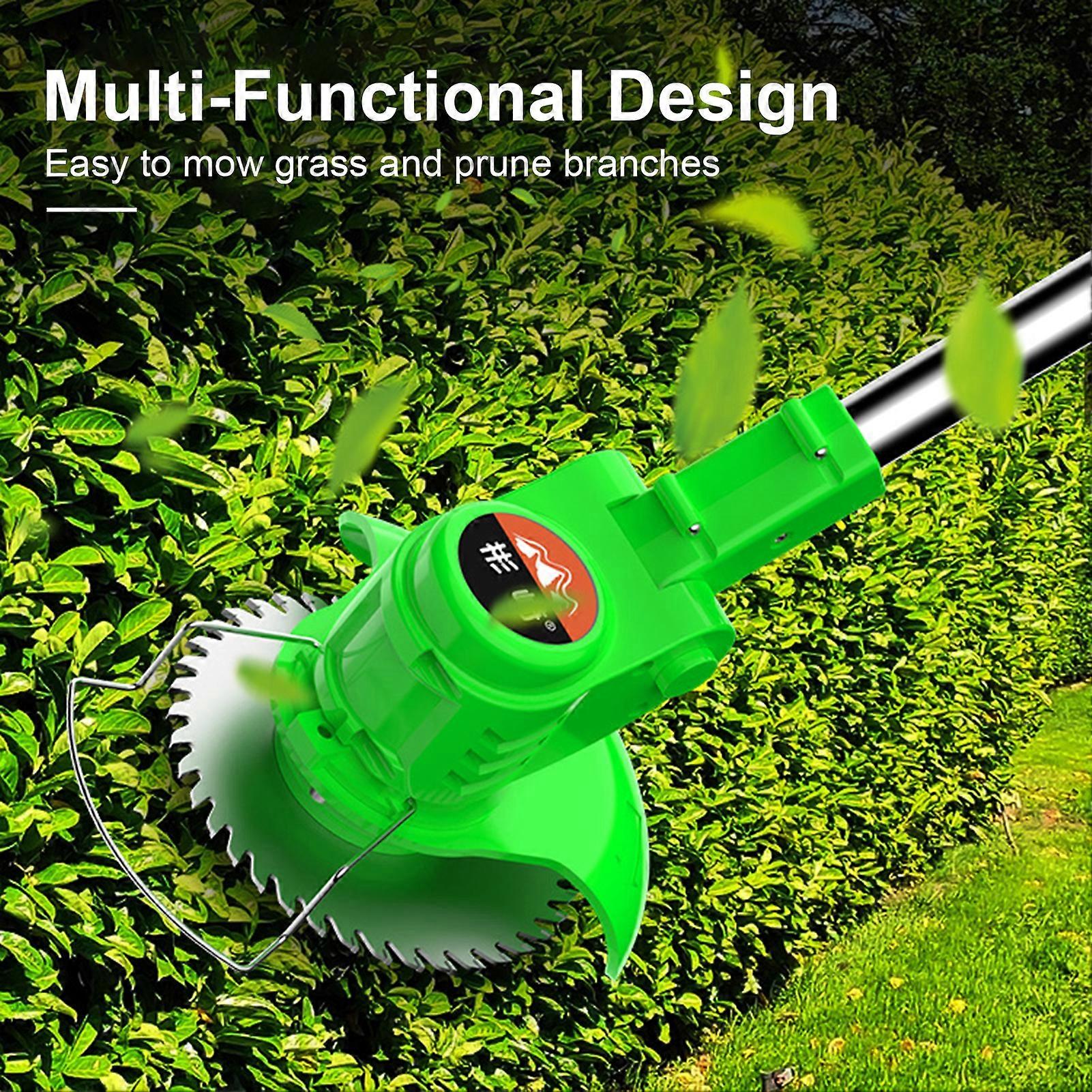 24V Electric Trimmer Rechargeable Handheld Lawn Cutter Home Use Cordless Portable Grass Branches Mower for Garden Courtyard Pruning/Mowing
