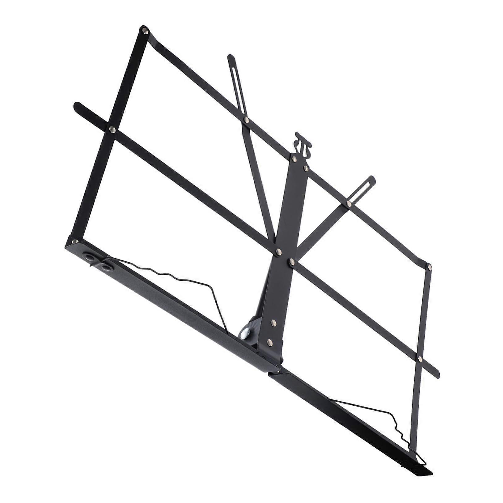 Sheet Music Stand, Music Microphone Rechargeable Stand, Clip Stands, Bookshelf, Foldable Textbook Holder, Tablet Holder, Black Iron