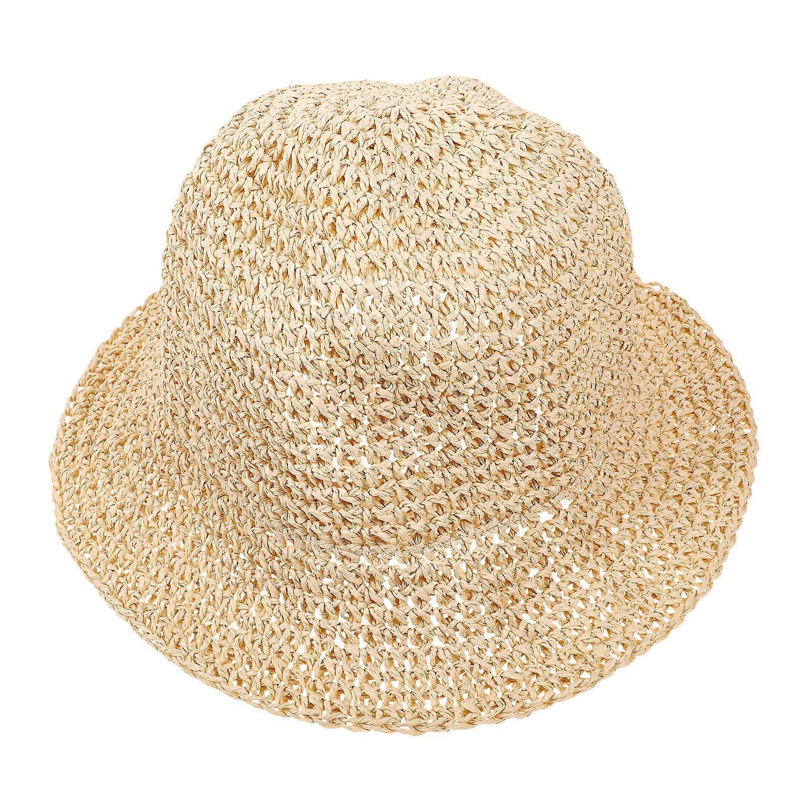 Lightweight Women's Bucket Hat for Sun Protection, Foldable Fisherman Cap for Beach, Parties & Outdoor Activities, Beige
