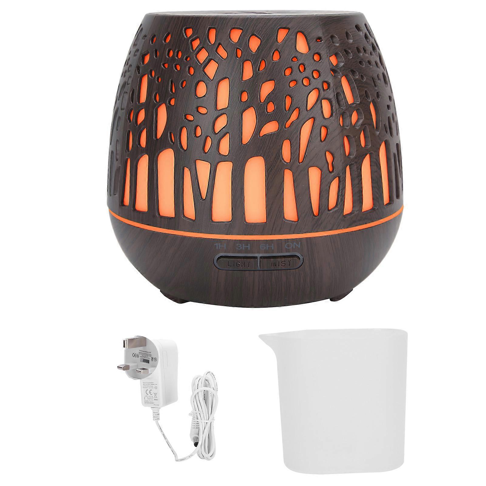 Home Office Hollow Ultrasonic Aroma Diffuser Air Humidifier with Night Light Function(110‑240V)