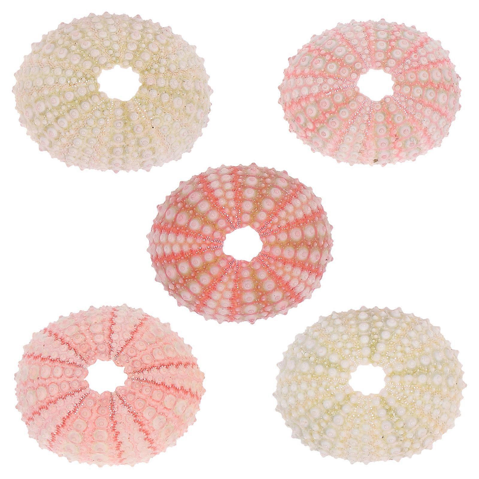 Assorted Color Sea Urchin Decors for Aquariums Fish Tanks and Home Furnishings Made of Synthetic Material 5pcs