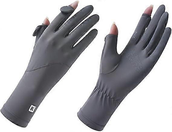 ZENGO UPF 50+ Luvas de Condução com Proteção UV para Mulheres, Carvão