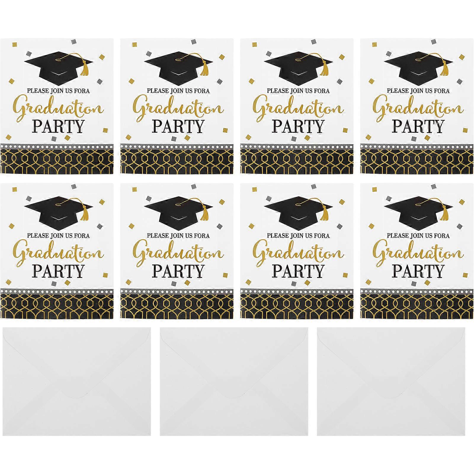 Invitation Card Graduation Theme Graduation Party Elegant Design Paper Material 14.00X11.50X0.30CM 8Pcs