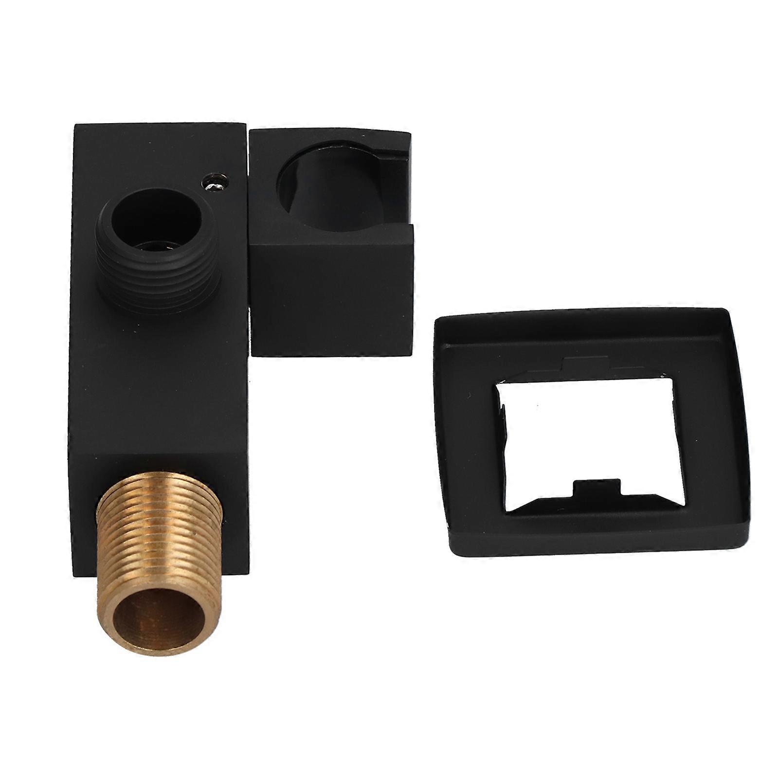 Copper Shower Head Holder Bathroom Rotatable Adjustable Showerhead Stand Mount Bracket Matte Black