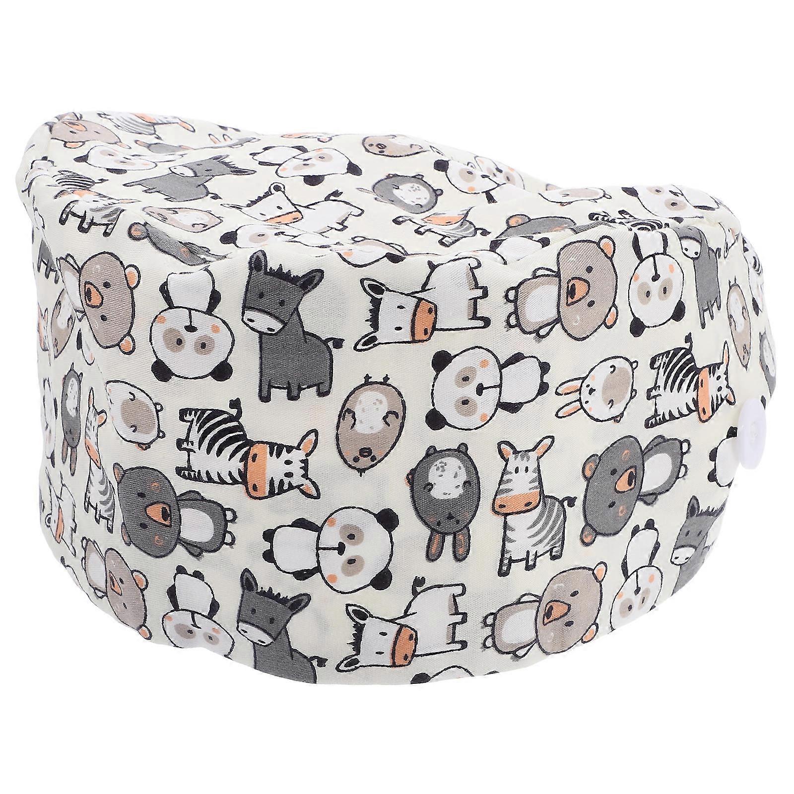 Printed Pattern Cap Cotton Dentist Work Use Sweat-Absorbent Durable Fade-Resistant 1Pack