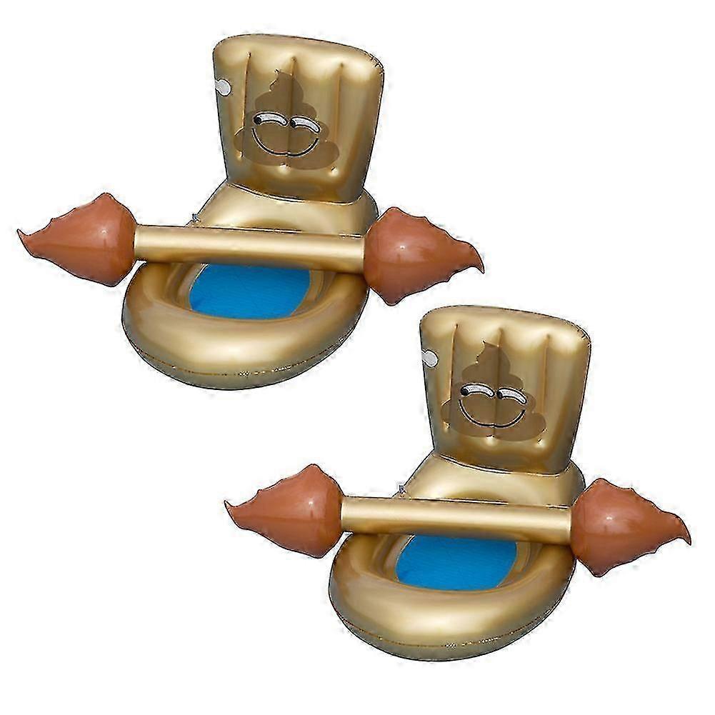 Funny Inflatable Float Toilet-Shaped Lounger Chair for Adults - Summer Water Pool Game & PVC Stable Sports Mat