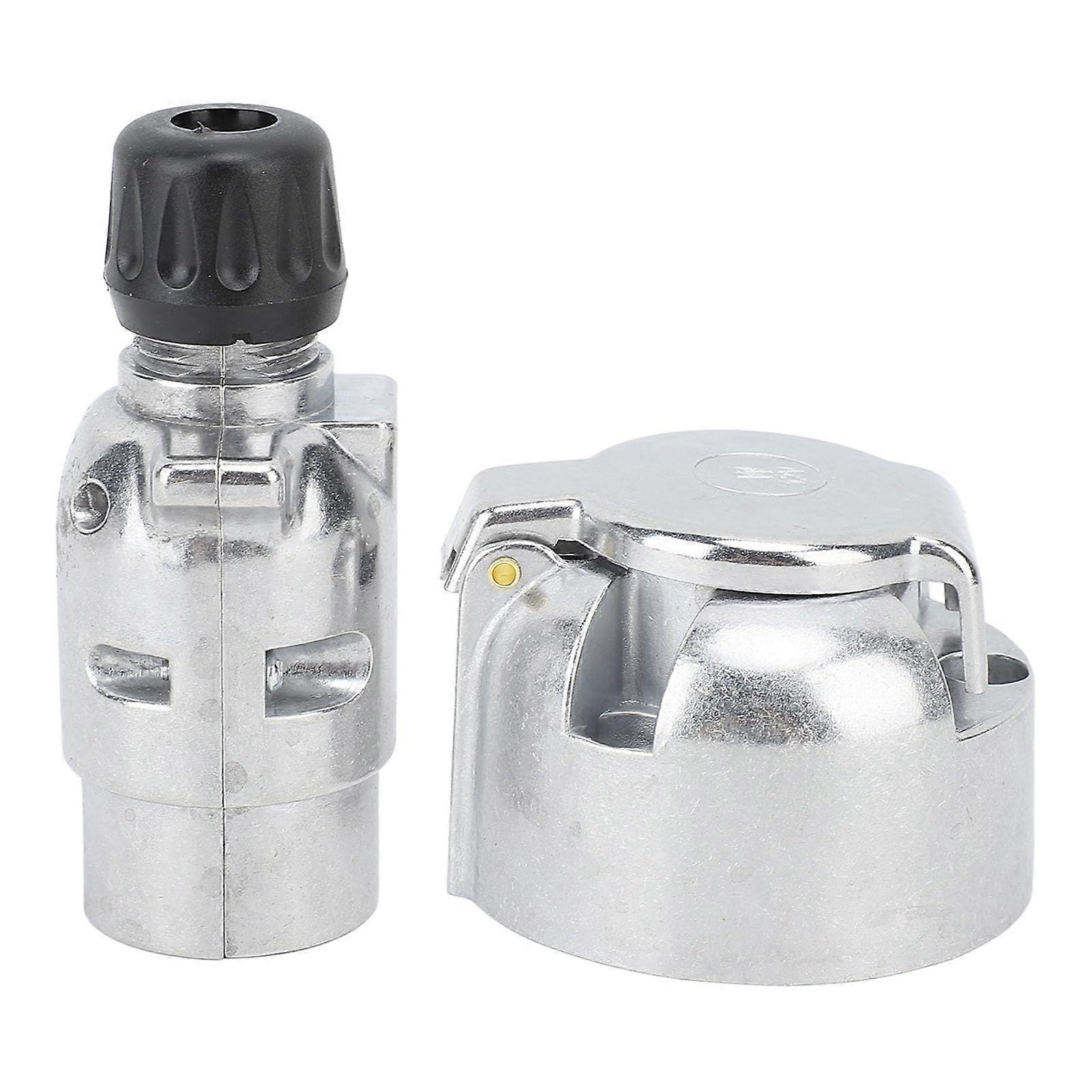 7way trailer plug, ABS aluminum alloy 7pin trailer connector DC12V trailer plug adapter for travel range boats.