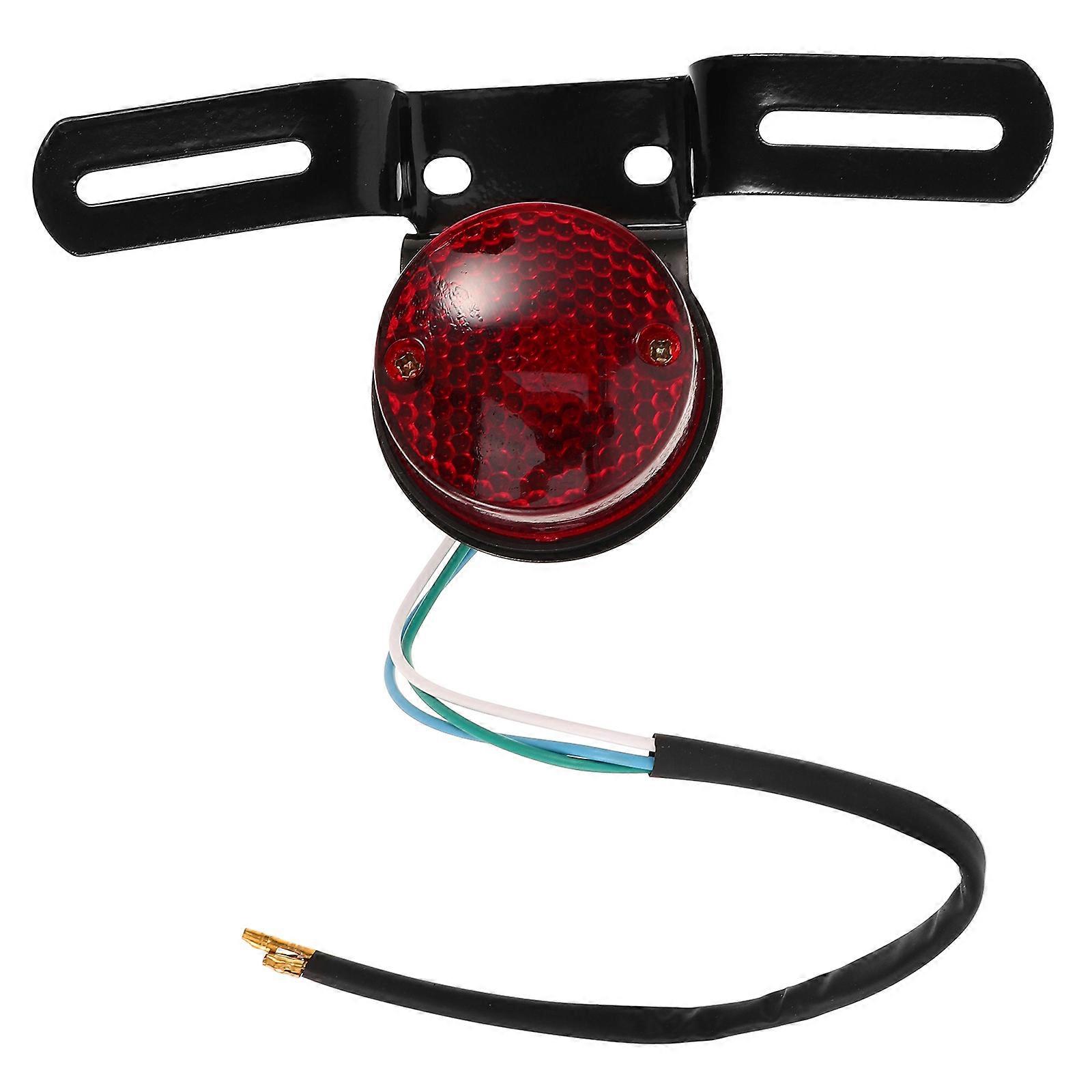 Rear Brake Light High Brightness Metal Tail Light For Custom Motorcycle Modification Easy To Install Durable 1Pack