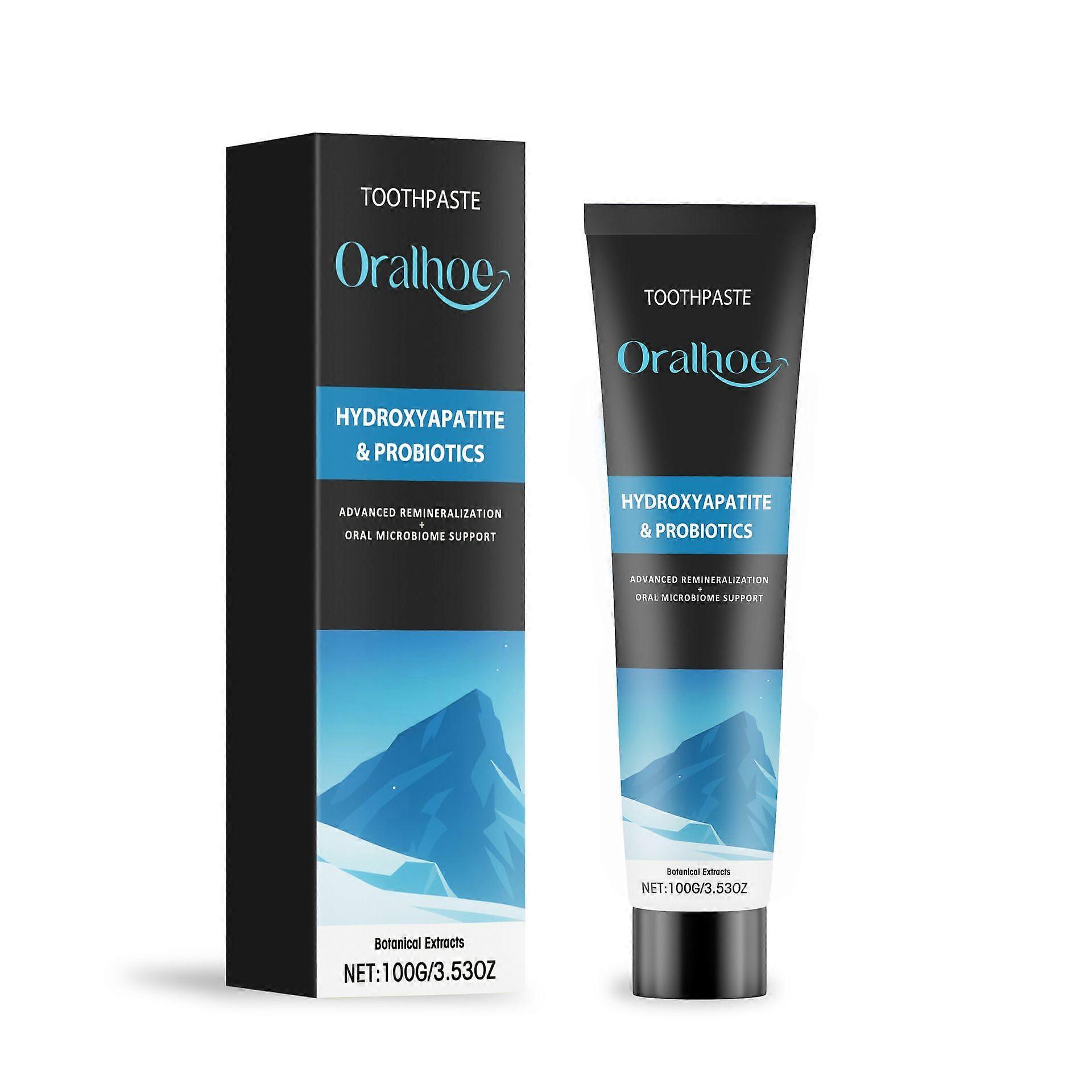 Hydroxyapatite & Probiotics Toothpaste - Advanced Dental Care for Enamel Remineralization, Oral Microbiome Balance, Gentle Cleaning, Whitening & Fresh