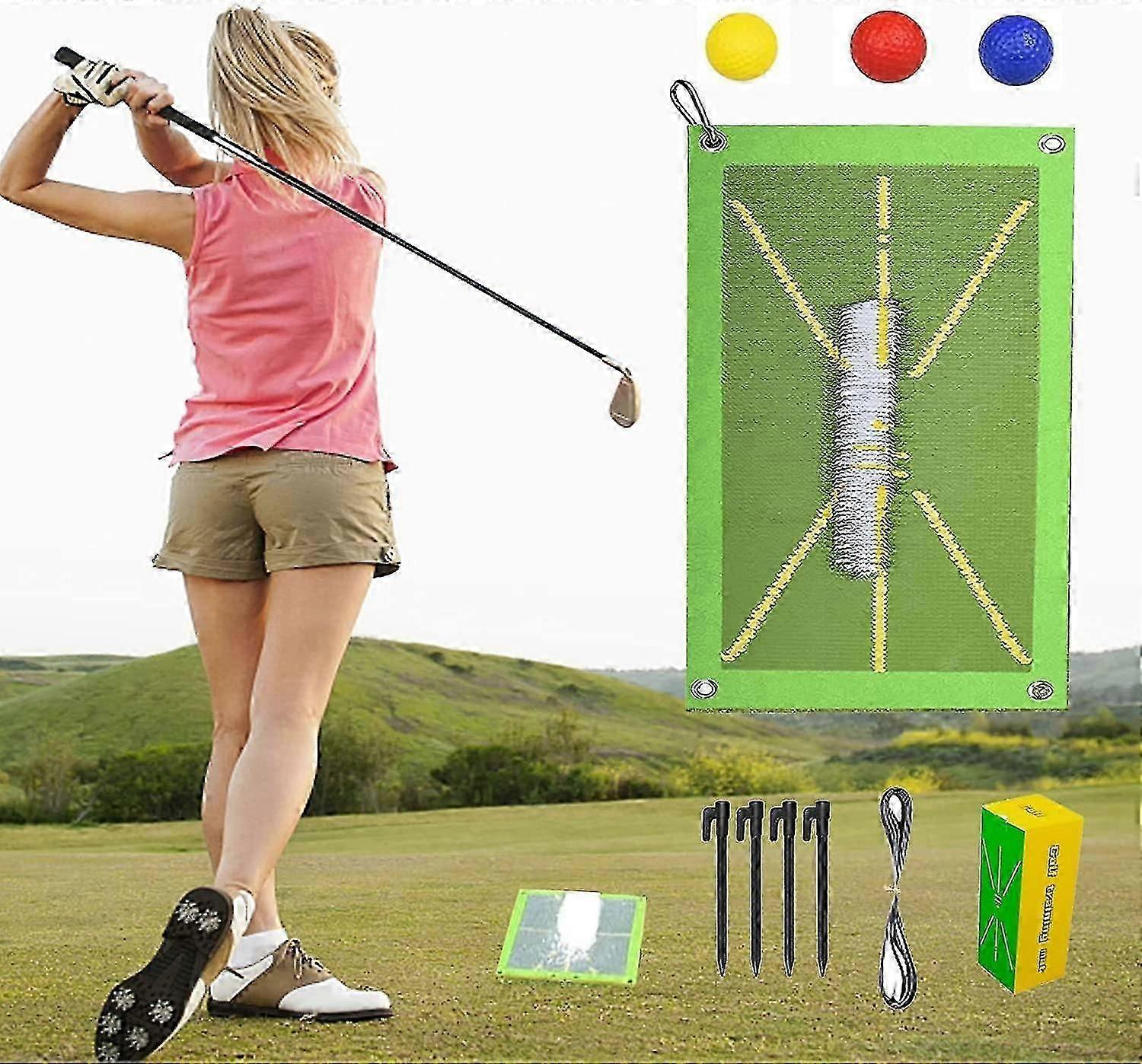 Golf Training Aid Mat For Swing Detection Batting