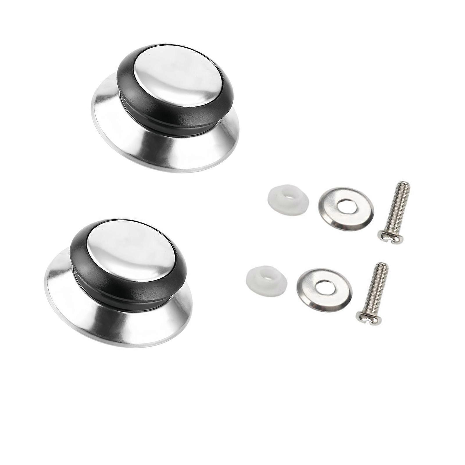 2Pieces Practical Pot Lid Handles Home Accessory Easy Installion Designs for Most Kitchen Cookware Lid Household Multicolor