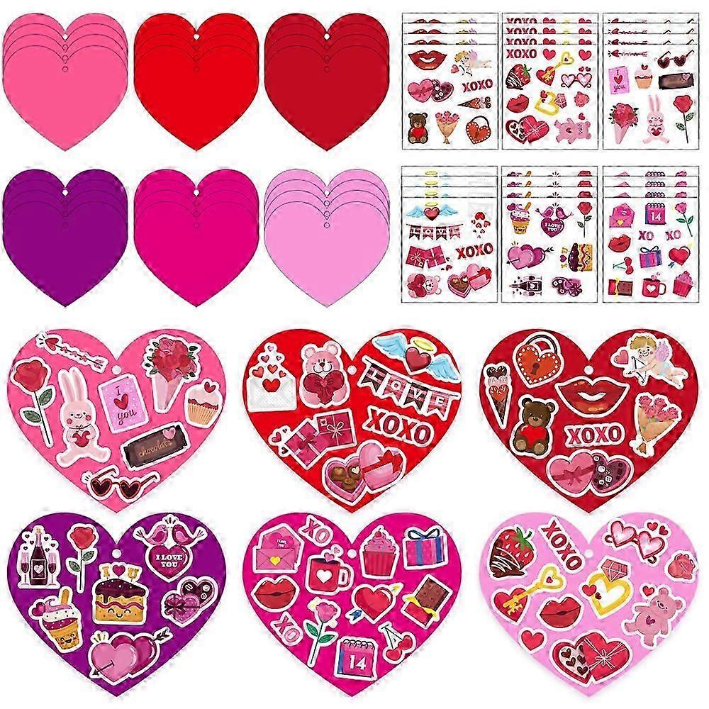 24db Valentin-napi szerelmi szív matrica - tökéletes DIY kártyákhoz, scrapbookinghoz és parti dekorációkhoz, ideális ajándékokhoz és kézművességhez