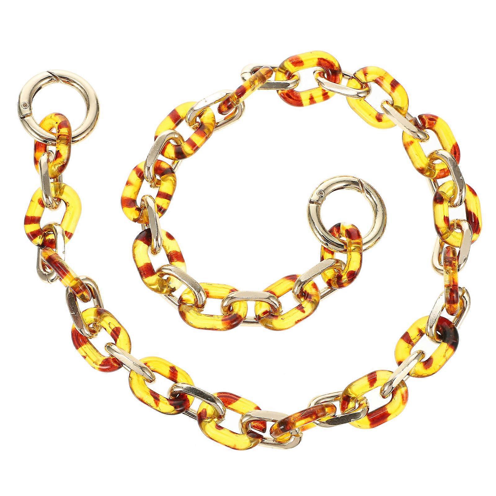 Durable Resin Bag Chain for Women Golden Color Lightweight and Comfortable Use 10 inch