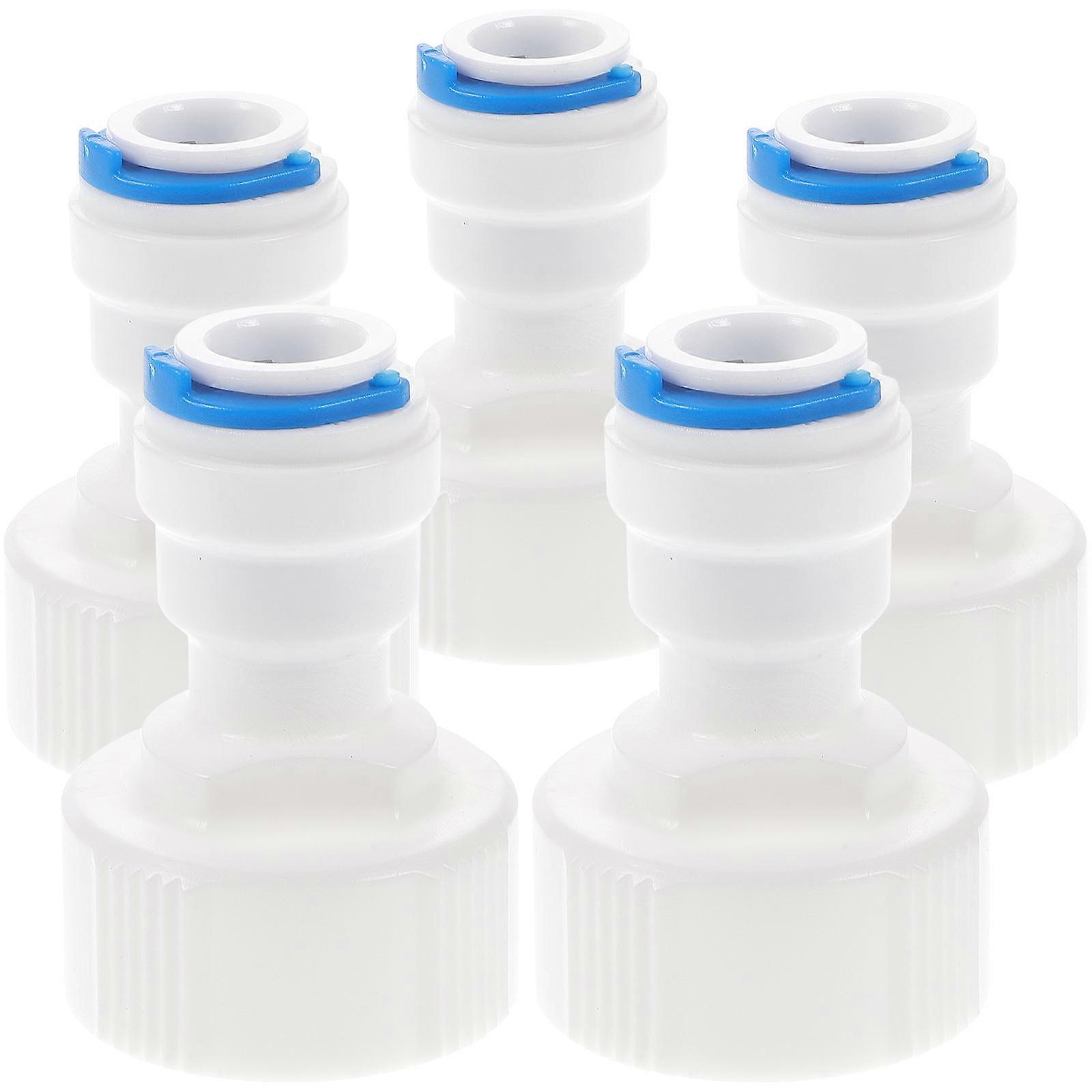 White PP Quick Plumbing Connector for Pipe 3/4" Internal Thread to 3/8" Fast Interface Fits PE Pipe