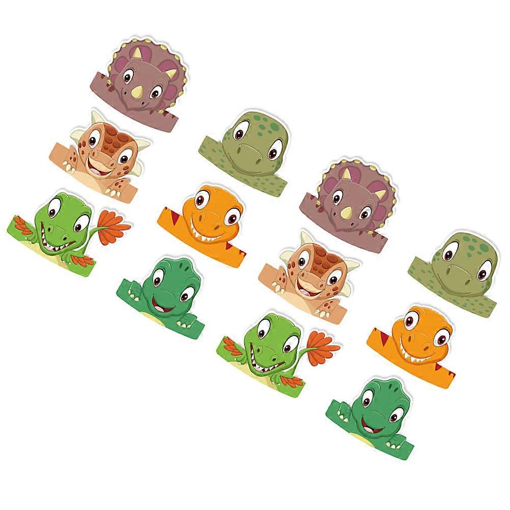 12pcs Dinosaur Party Hats Birthday Party Hats Decorative Paper Hats Photo Props