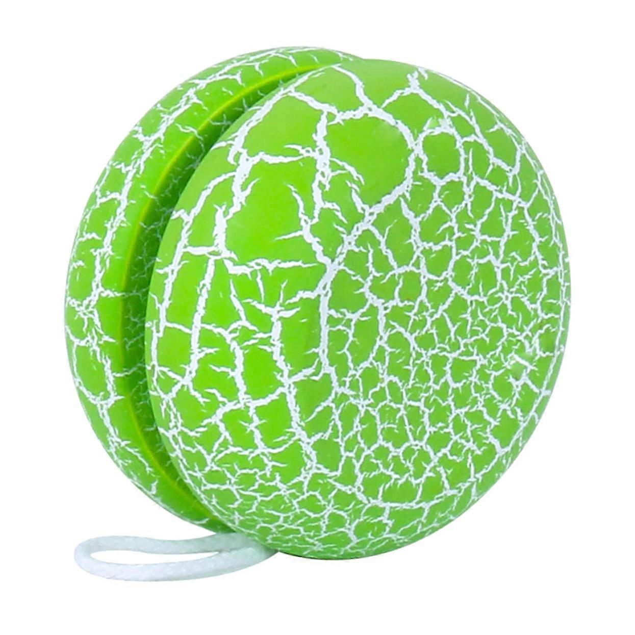 Wooden Green Crack Yo-Yo for Kids - Educational Toy for Boys and Girls, Promotes Color Recognition and Wrist Strength