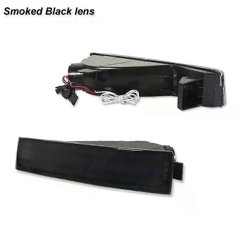 2pcs Front Bumper Sequential Amber Turn Signals Lights Assembly For Honda Prelude White LED as Parking Light DRL 92-96