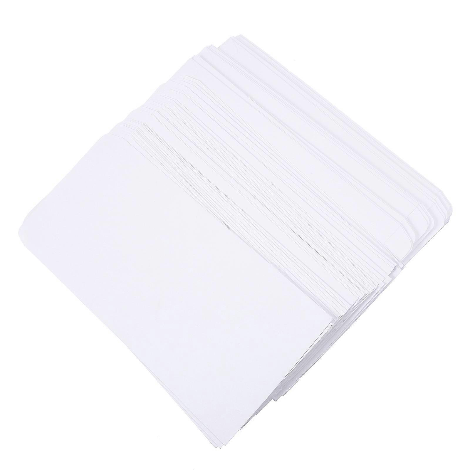 100pcs Thick White Blank Envelopes for Bills, Cash & Documents Paper Letter Envelope Bags for Mailing, Storage & Organization