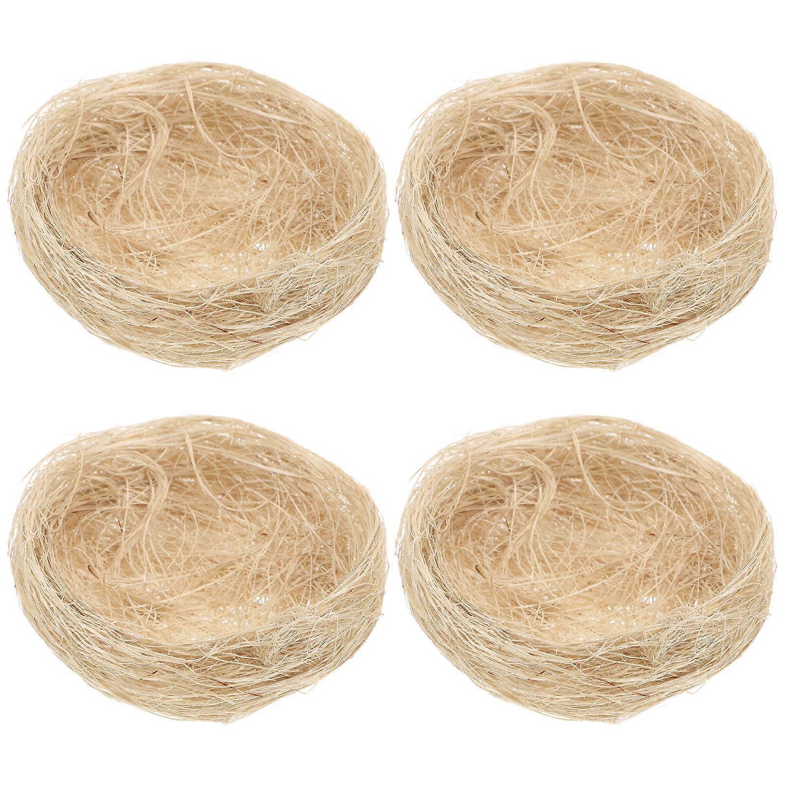 Thickened Jute Artificial Bird Nest for Parrot Breeding 4Pcs Set