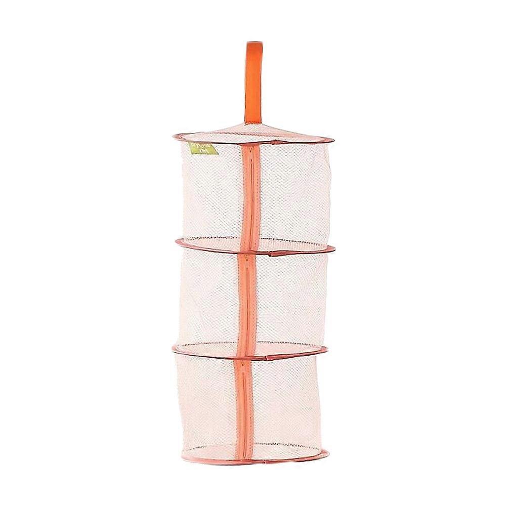 Hanging Drying Net Foldable Three Layer Tray Tier Underwear Bra Socks Dormitory 22 x 22 x 55 Cm Windproof 1Pcs