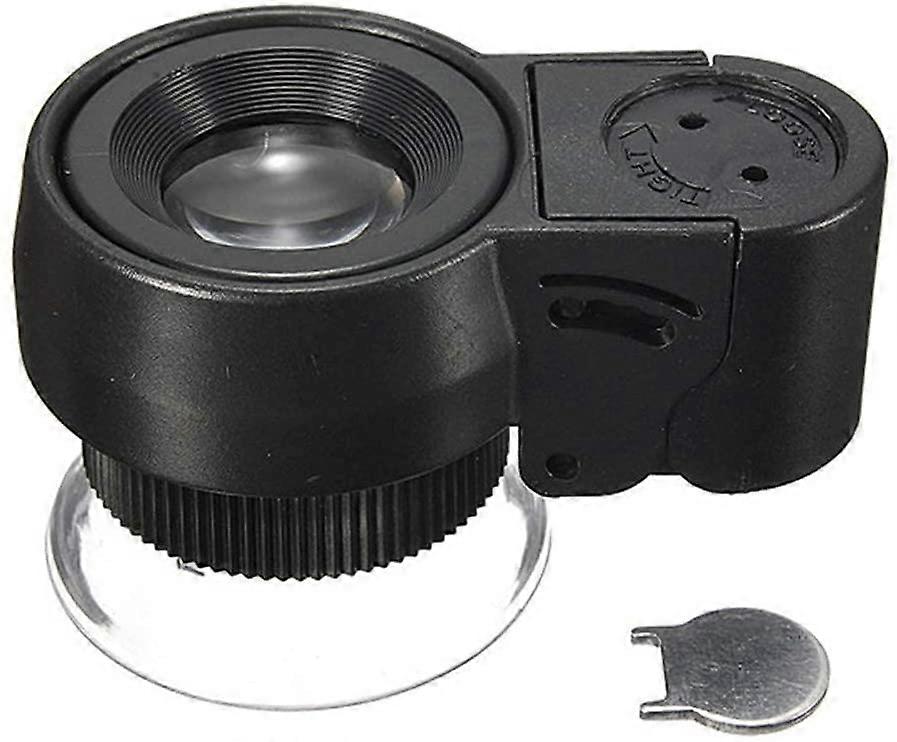 Cylinder Loupe, Portable LED Light Handheld Jewelry Identification Magnifier For Scale Measurements