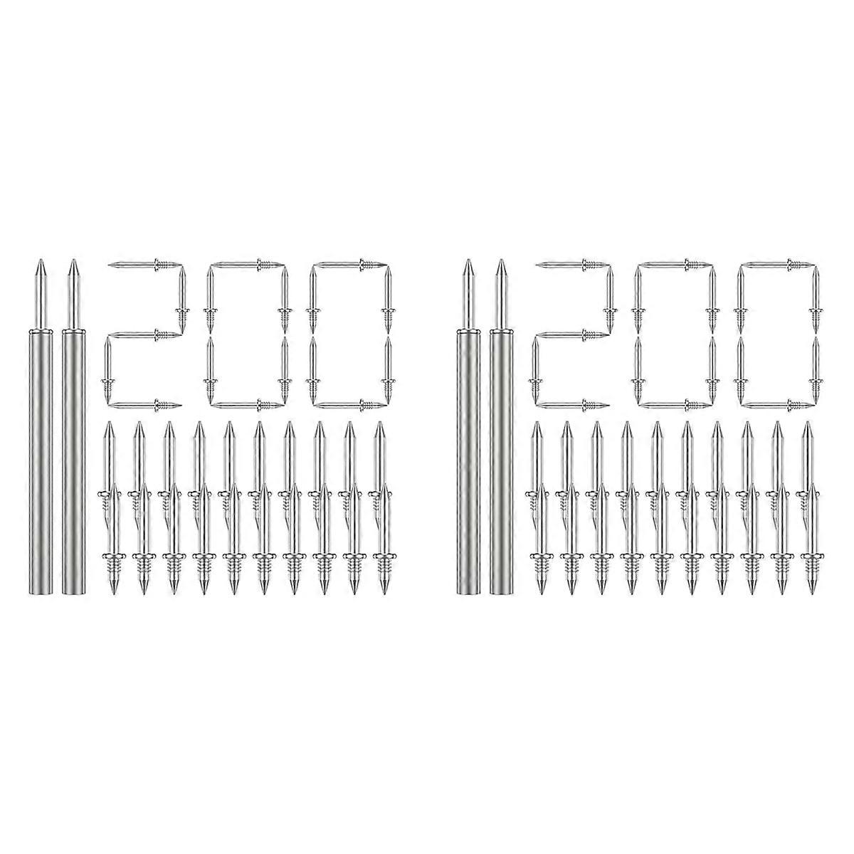 400 Pcs Double-Head Skirting Thread Seamless Nail,Rust-Proof No Trace Skirting Thread Screws Set wit