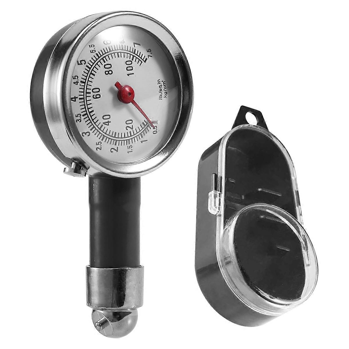 Small Tire Pressure Gauge 10-100PSI,Mechanical Zinc Alloy Air Gage