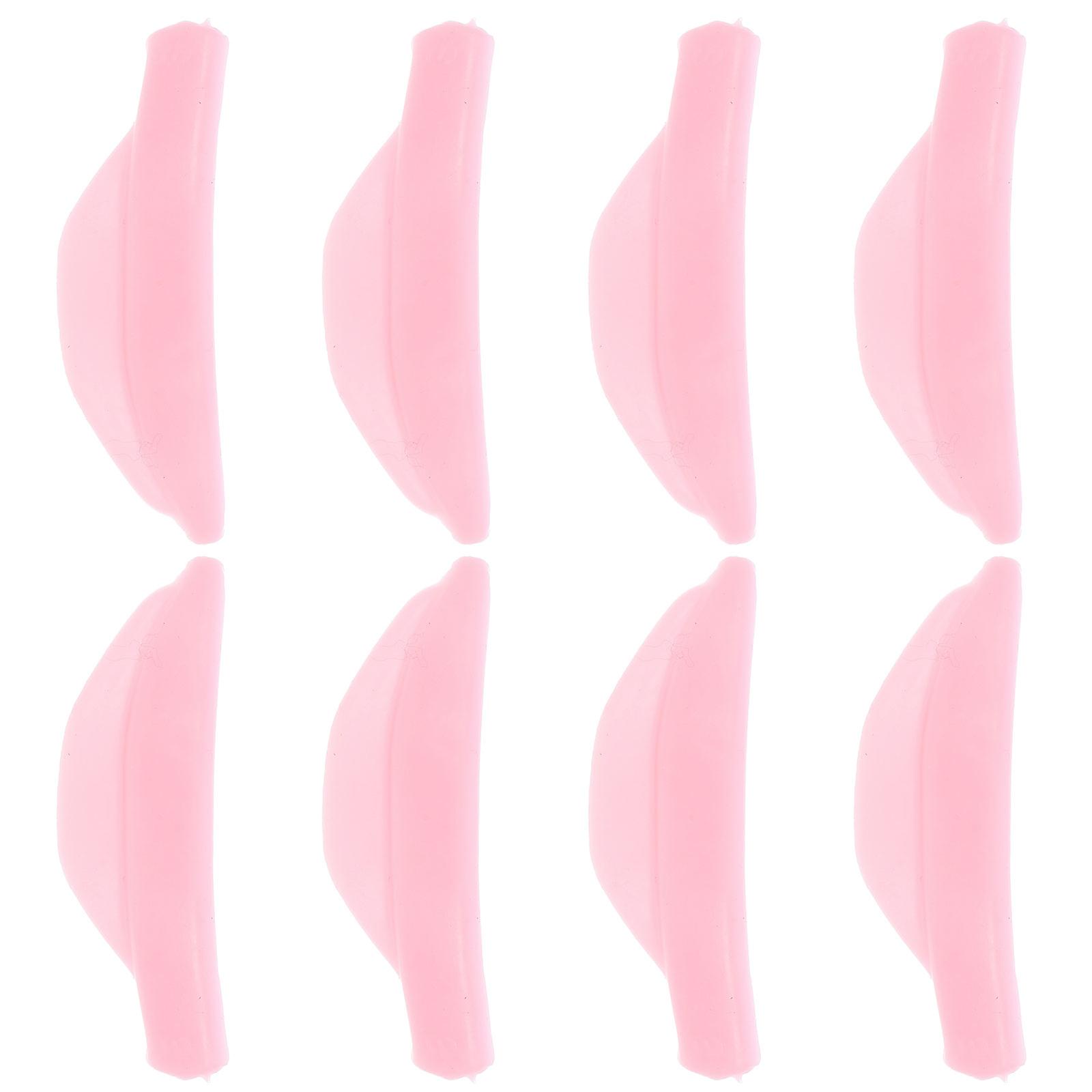 Eyelash Perming Tools For Women Eyelash Perming Routine Heart-Shaped Pink Enjoy Long-Lasting Curled Effect With Cold Perm Technique 4 Pairs
