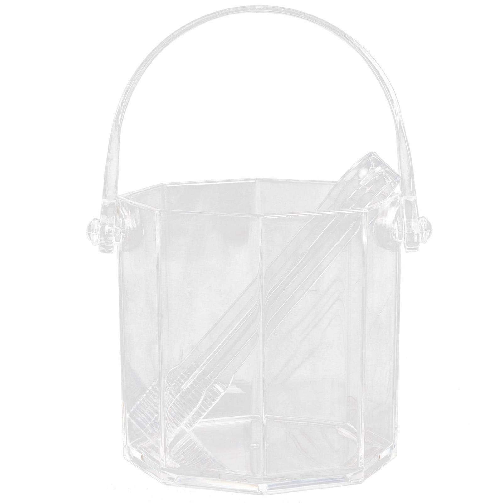 Portable Transparent Acrylic Wine Bucket MultiFunction Ice Container for Home Use 4.5 L
