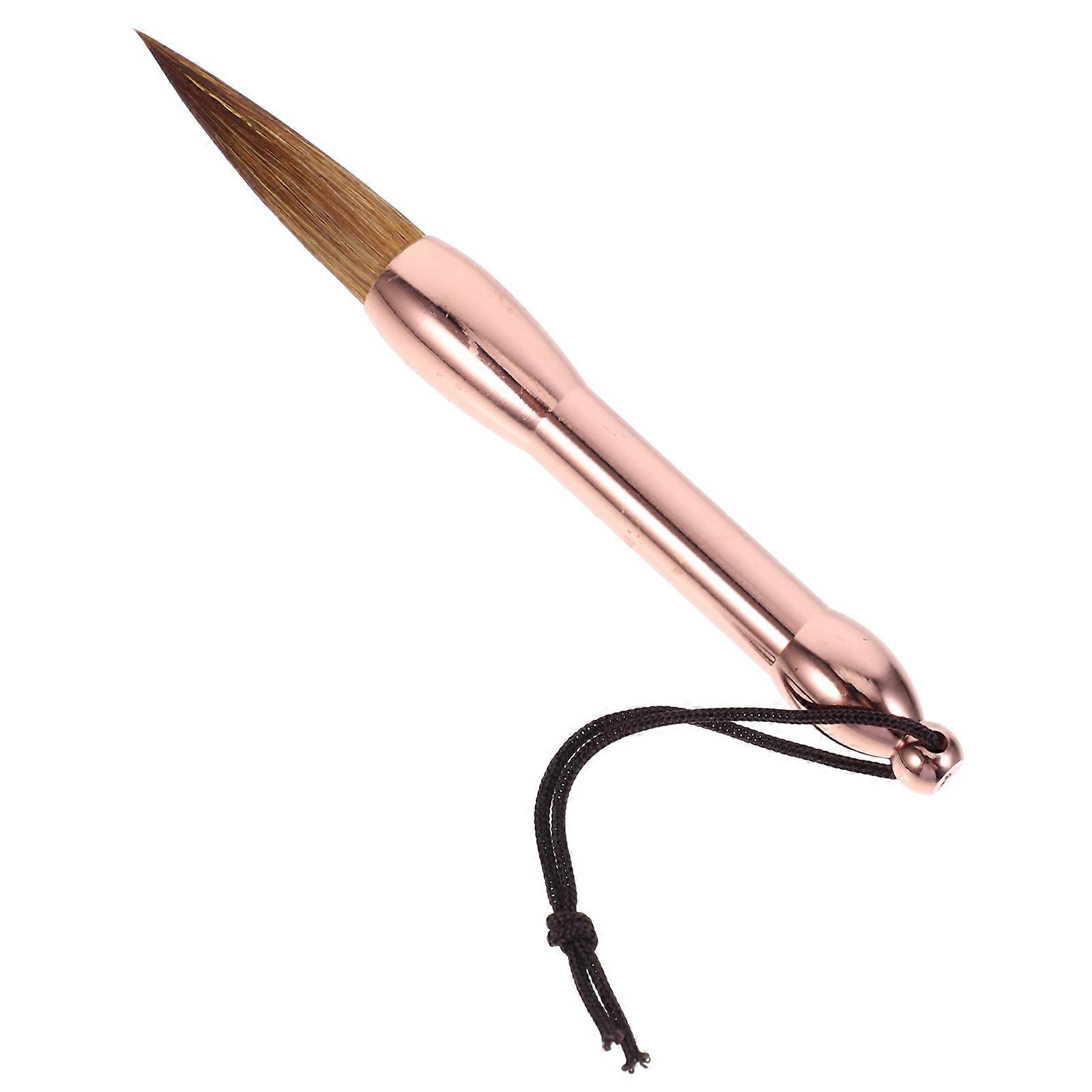 Mini Pocket Chinese Calligraphy Brush with Copper Rod for Practicing