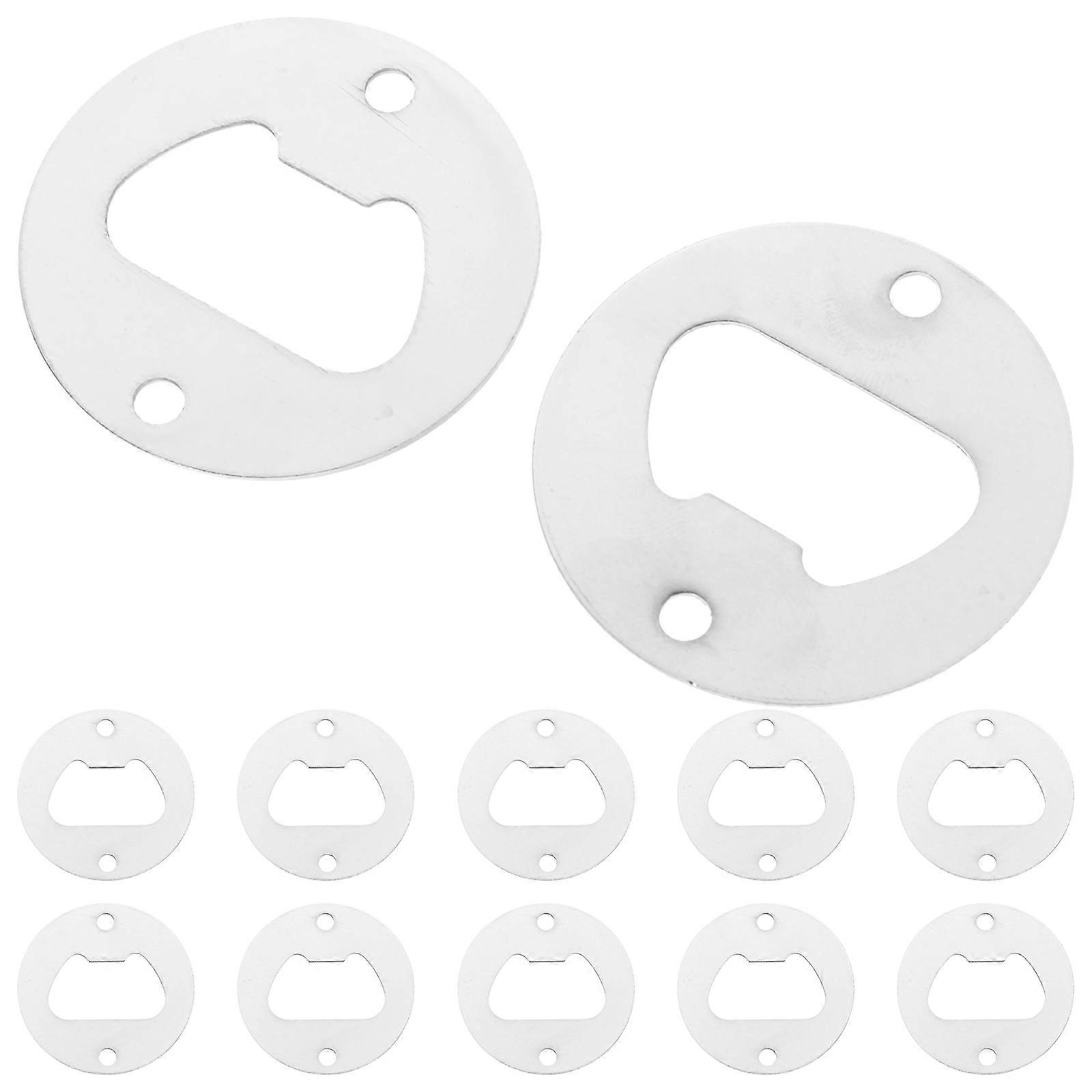 Creative Iron Bottle Opener for Home Use White Color Wear Resistant and Sturdy Design 15 Pieces