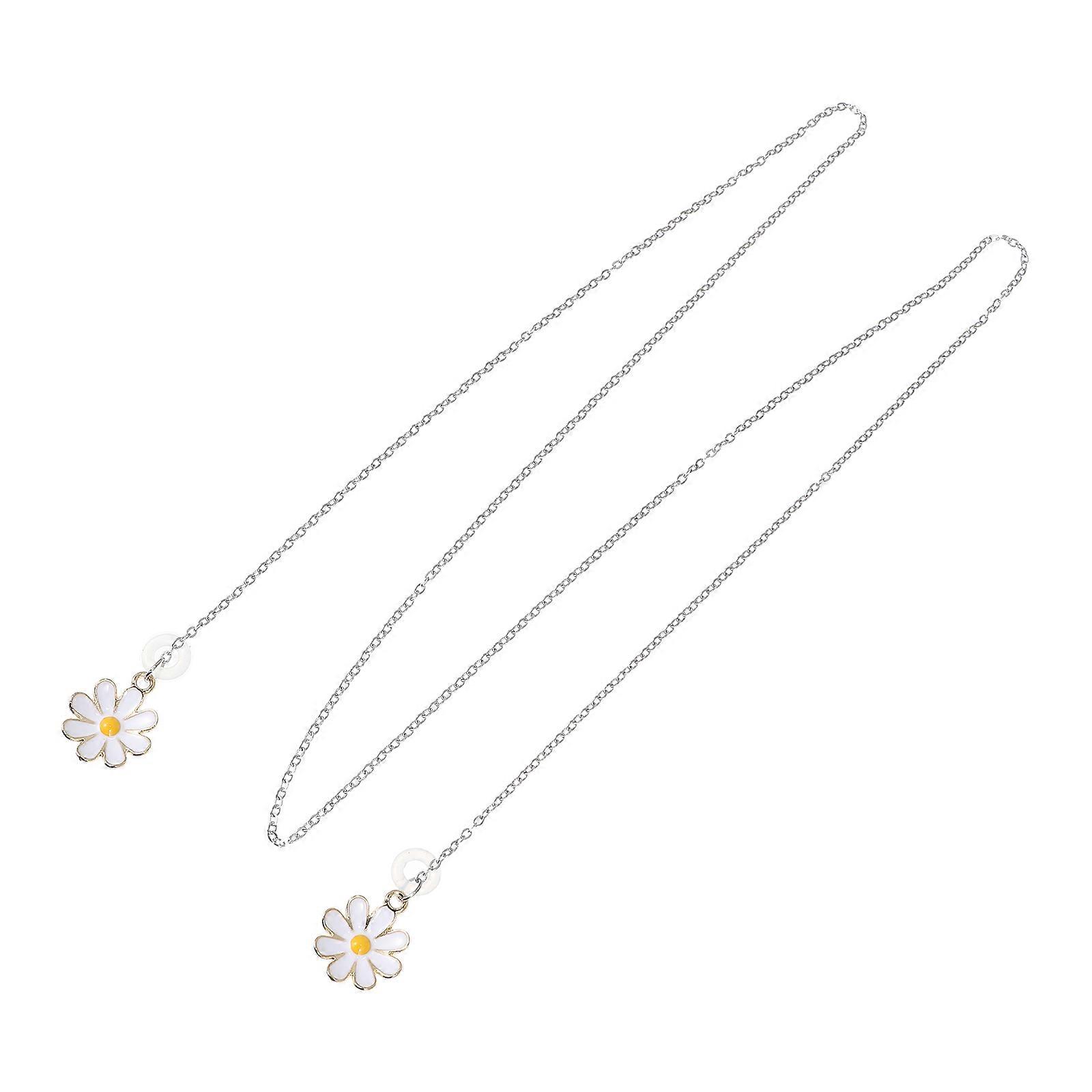 Anti Lost Lanyard Decorative Chain Wireless Earphone Chain Daisy Shape Non Slip For Daily Use 1Pack