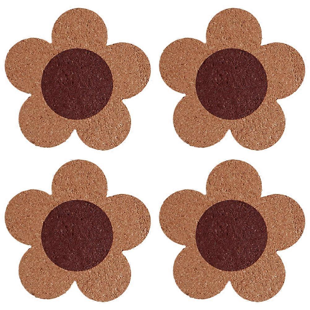 4Pcs Coasters Wood Coasters Cork Cup Coffee Pad for Kitchen
