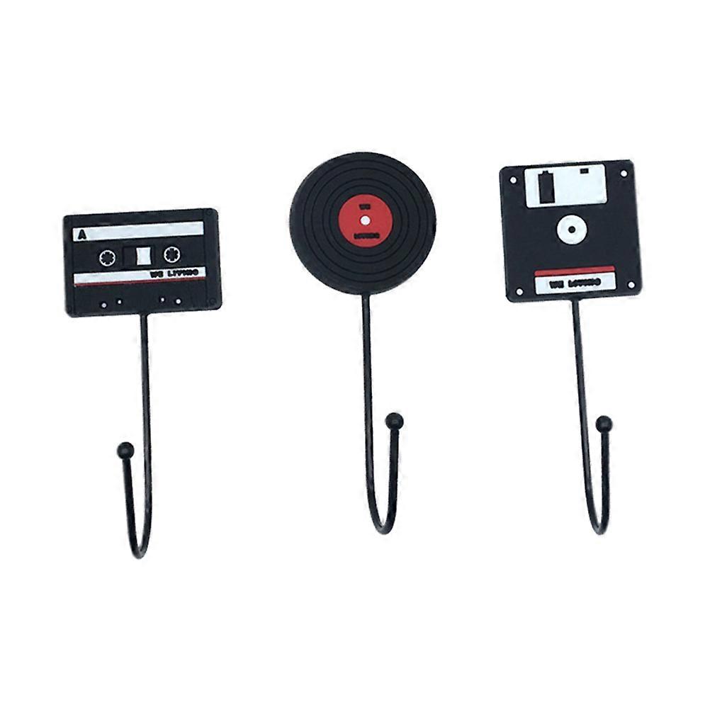 خطاف المطبخ متعدد الأغراض السنانير التي لا تتبع لها الديكور المنزلي الحديد سيليكون 3 قطع