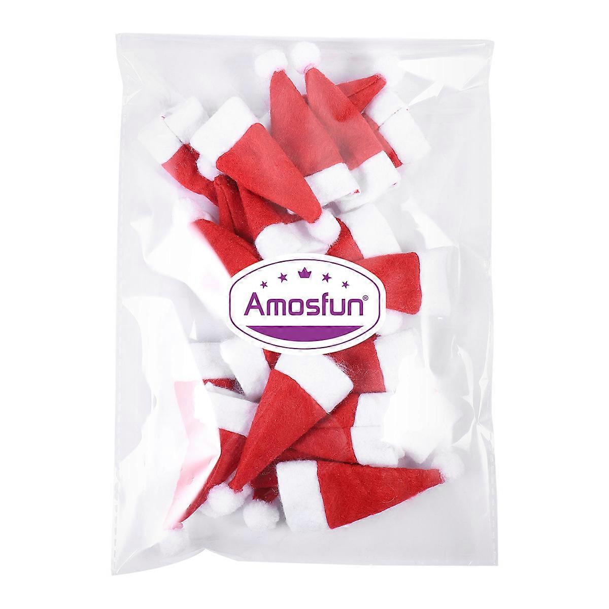 Festive Christmas Hat Accessories For Family Party Decorations Red Mini Size 24Pcs