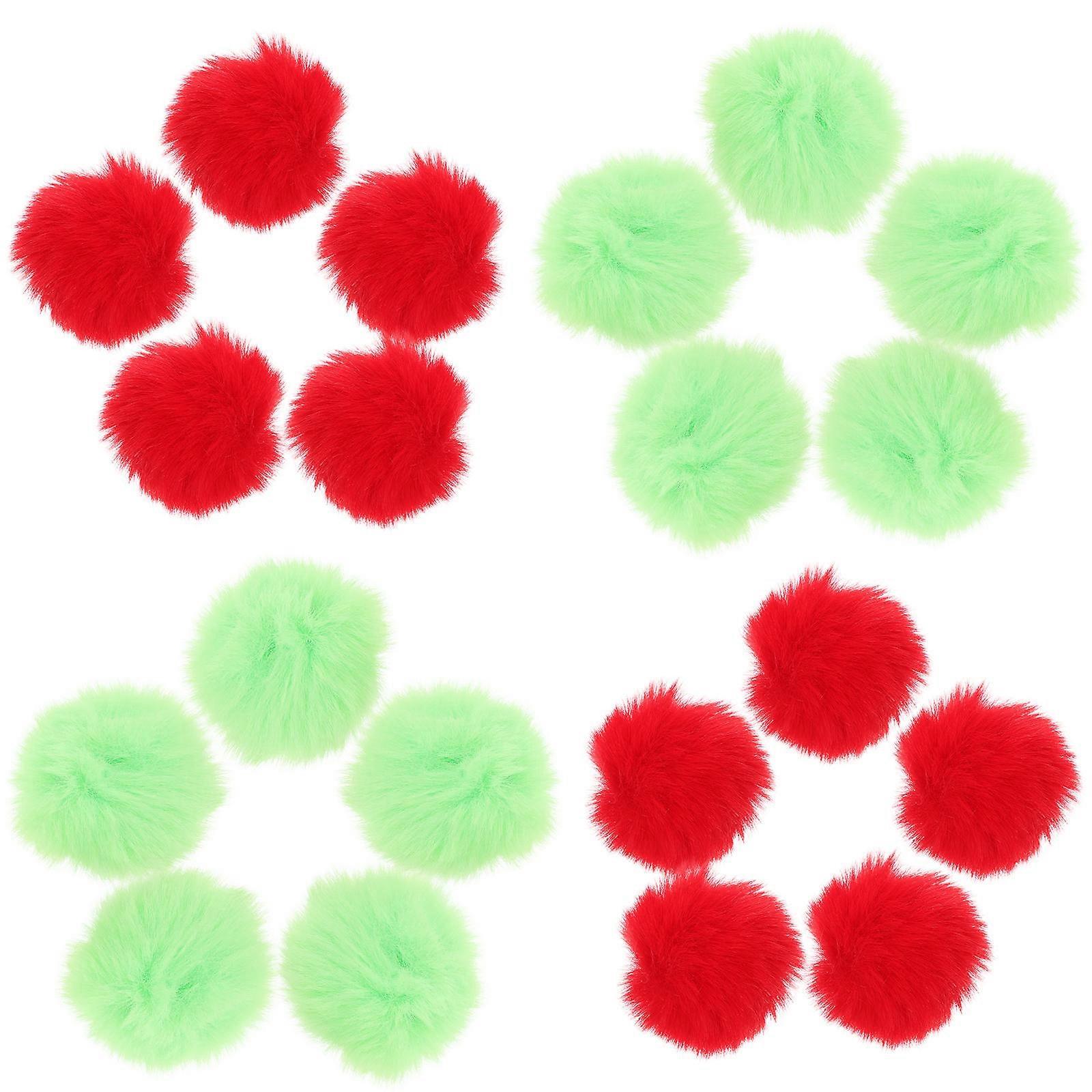 20Pcs Assorted Color Pom Poms Ideal For Holiday Atmosphere And Craft Projects Favored By Adults And Friends