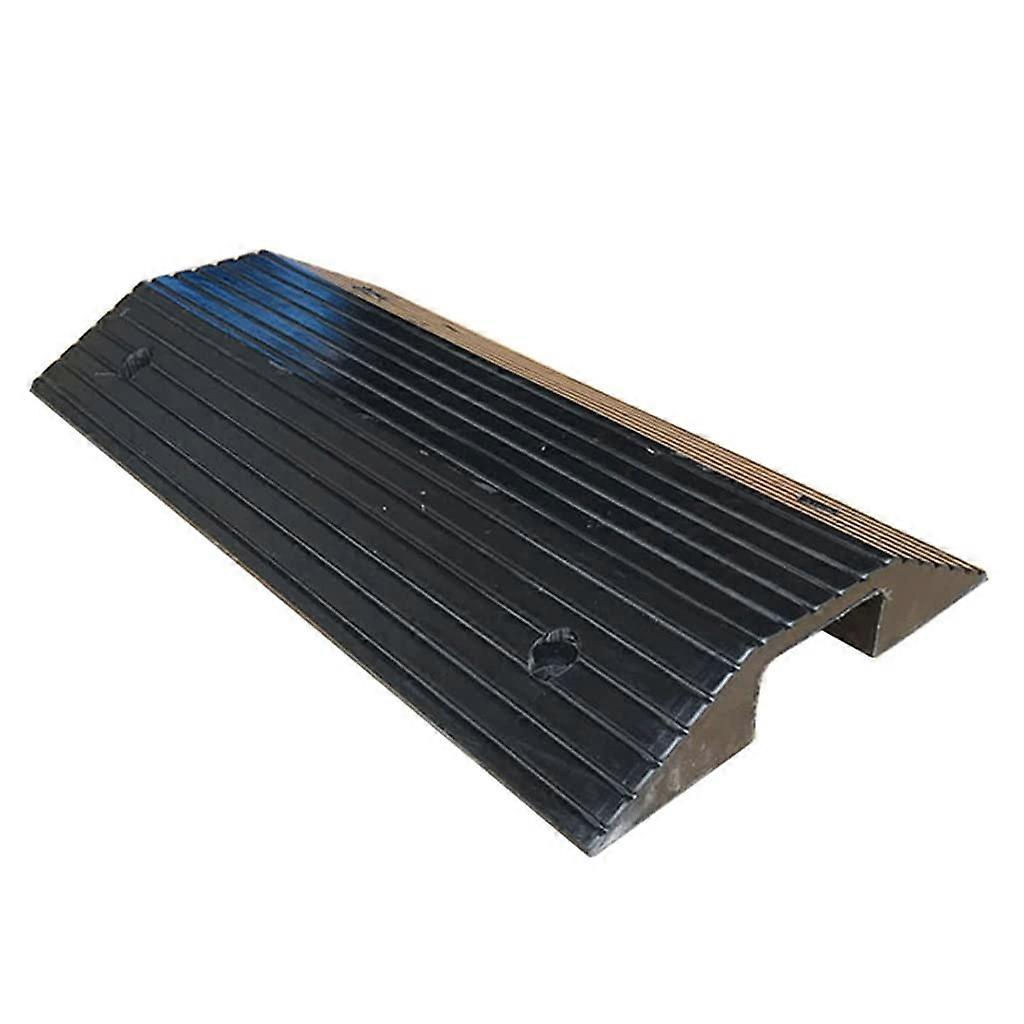 Heavy-Duty Rubber Wheelchair Ramp, Non-Slip Threshold Ramp for Vehicles, 4ft Safe Entry Bridge for Cars and Curbs
