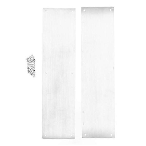 2 pcs Door Kick Plate Decorative 304 Stainless Steel Door Protector Kick Plate For Interior And Exterior Doors