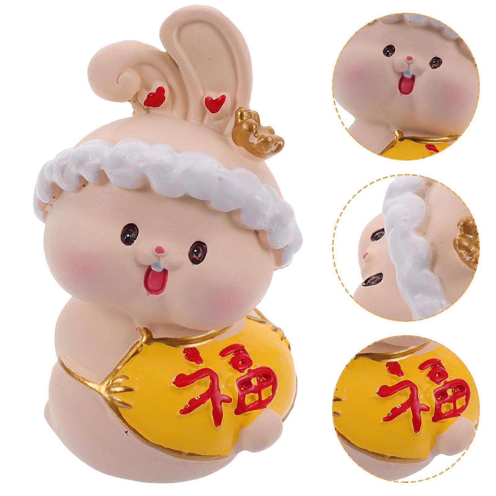Delicate Rabbit Figurine Made of Quality Material, Practical and Decor